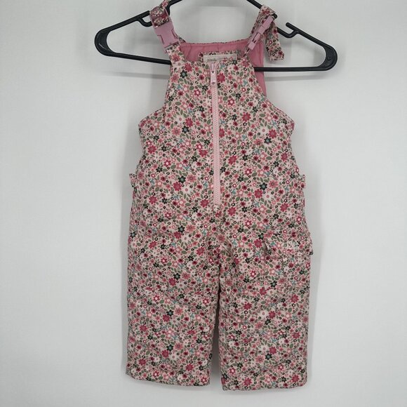 OshKosh B'gosh Baby Girls Snow Bibs Floral Print‎ Size 18 Month - Picture 1 of 4